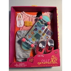 Our Generation Urban Skateboard Outfit for 18‎ In Dolls - OG Fly New!